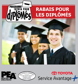 Rabais pour les diplômés chez Carrefour 40-640 Toyota Rabais pour les diplômés